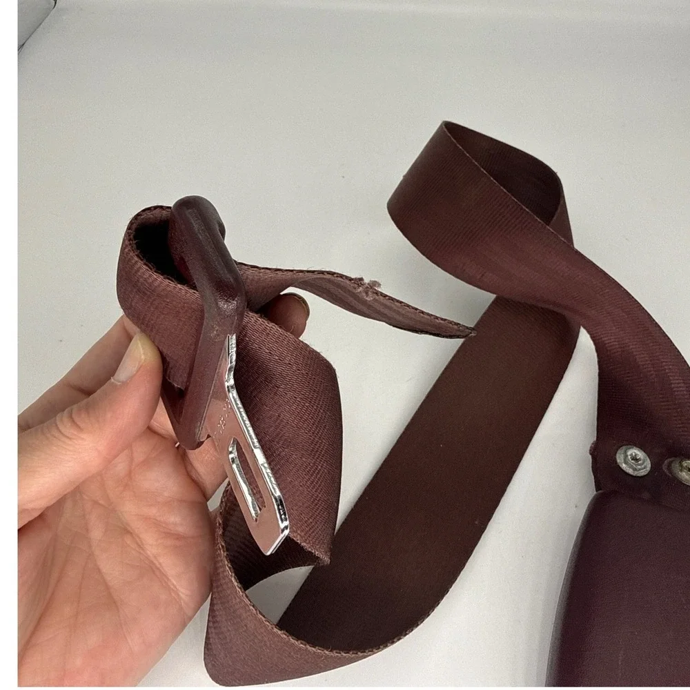 Vintage Bendix Seat Belt Belt Maroon Industrial Automotive Adjustable Upcycle‎